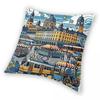 Gothenburg Sweden Pillowcase Polyester Linen Velvet Creative Zip Decorative Throw Pillow Case Home Cushion Cover 18"