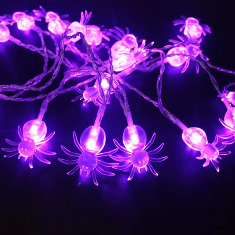 Halloween LED String Lights: Pumpkin, Spider, Skull, Ghost & Bat Decor for Party & Bar