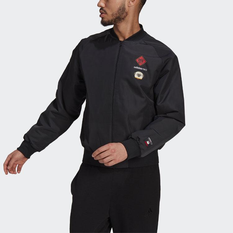 adidas Neo X Wu Huang Wan Shui Collaboration Casual Sports Cotton Flight Jacket Winter Men Jacket Black GS5183