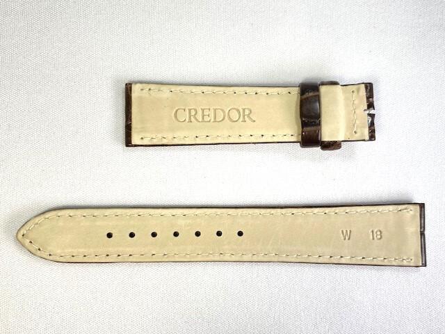 AC40DW SEIKO Credor 18mm Leather Crocodile for Strap, Brown, GZAQ998/ 6870-00B0