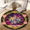 1pc Sailor Moon Characters Artwork Round Carpet, Made of Polyester,Perfect for Decorating Office Chairs, Living Rooms