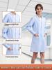 Men's and Women's Short Sleeve White Coat & Long Sleeve Thick Blue Doctor's Coat with Elastic Cuffs for Lab, Physician, and Nurse Workwear.