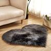 Tapis Moelleux en Peluche Shaggy Tapis de Sol Coussin Tapis en Forme de Cœur Décoration Intérieure