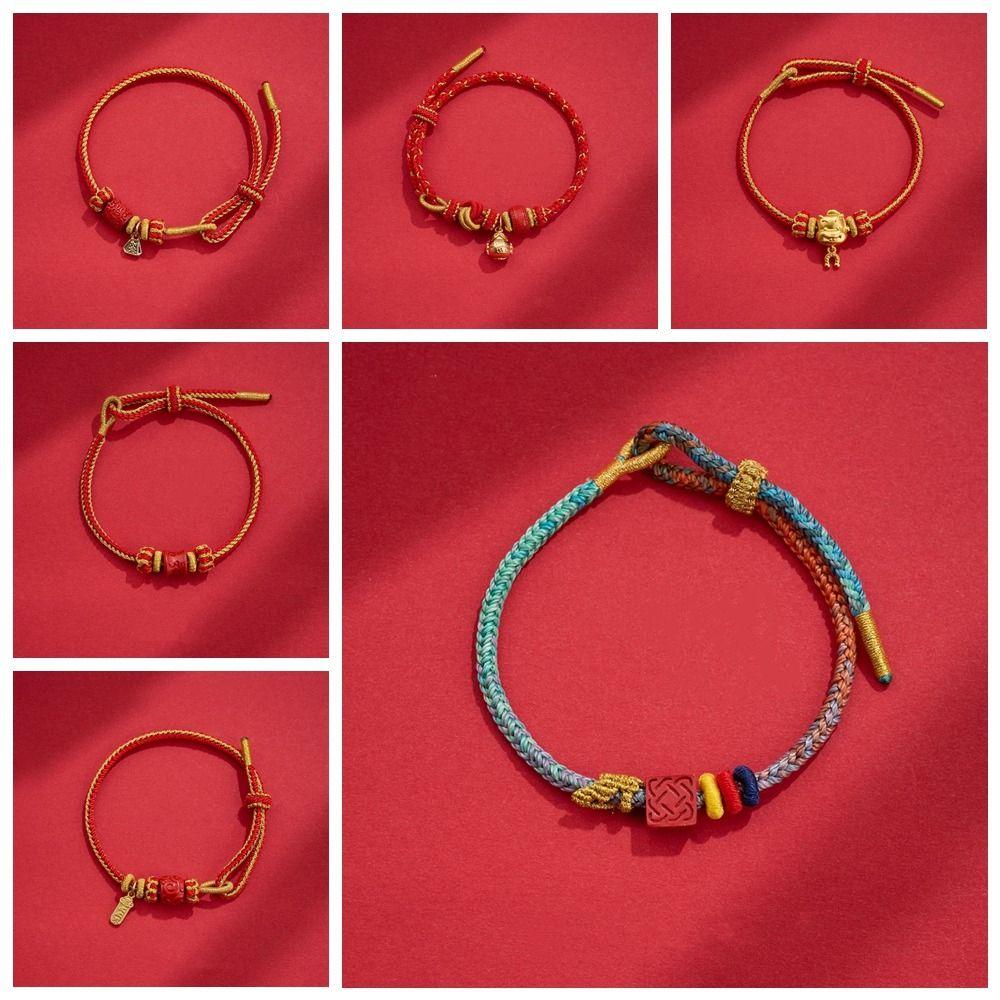 Year of The Horse Zodiac Horse Bracelet Hand-woven Chinese Red Handrope Spring Festival