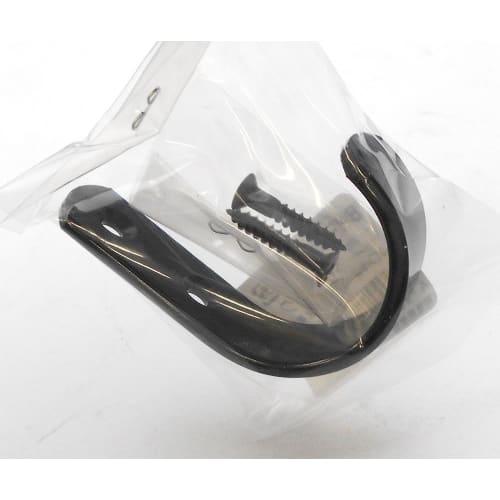 Waki Sangyo Color J-Hook, Wall Mount, Screw, Storage, Interior, Black, 40mm, BH-600