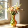 3D Printed Vase Decorative Spiral Flower Vase Modern Twisted Vase for Living Room, Shelf, Wedding & Dining Table Centerpiece, Farmhouse Home
