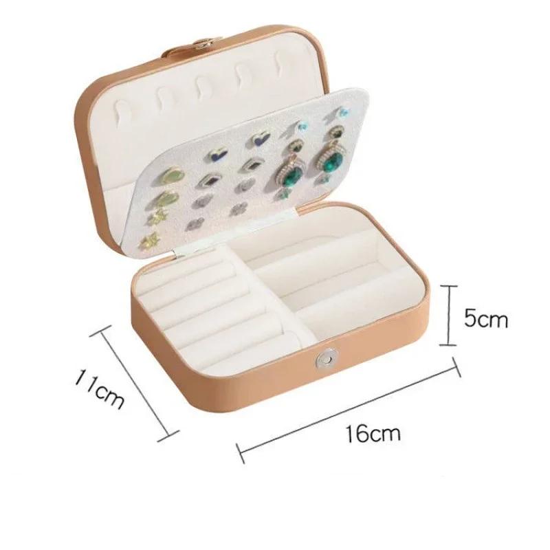 Jewelry Box Jewelry Organizer Portable Travel Jewellery Case Locket Necklace Lipstick Earring Ring Holder for Woman Accessories
