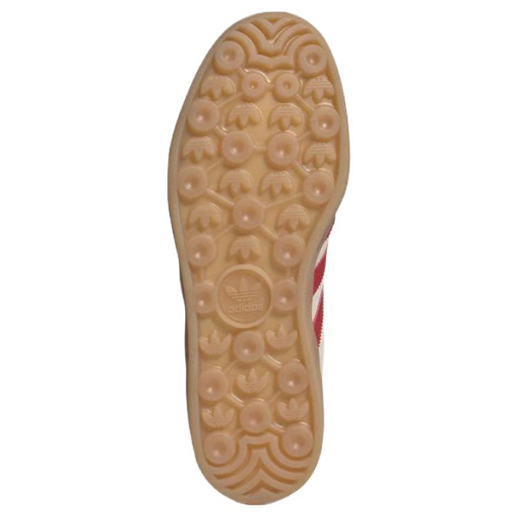 Adidas Originals Gazelle Abrasion Resistant Low top Skateboard Shoes Women's Beige Red JS1402