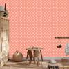Heart Wallpaper Coral, White and Peach 50x1000