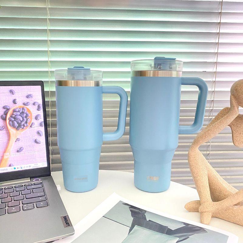 Tyeso Giant Insulated Straw Cup for Office, Home, and Car Use, Stainless Steel Large Capacity Insulated Cup