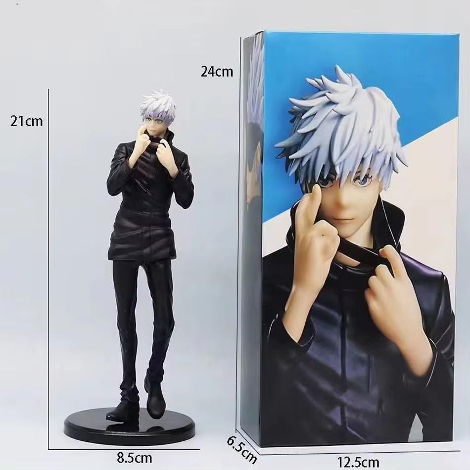 21CM Anime Jujutsu Kaisen Satoru Gojo Figure Interchangeable Head Model Toy Gift Collection Itadori Yuji Action Figure PVC