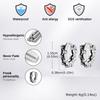 Irregular Hoop Earrings for Men Boys,Stainless Steel Huggie Hoop Earrings,Retro Punk Jewelry