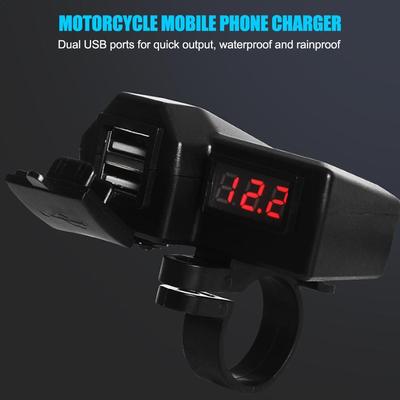 Su Geçirmez Çift USB Motosiklet Soketi Açma/Kapama Anahtarlı - GPS/Telefon Şarj Cihazı Kiti için Güç Kaynağı Adaptörü Motosiklet Aksesuarları