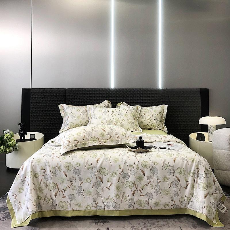 Piumone Estivo Sottile 4 pezzi Tessili per la Casa Lusso Leggero Coperta Estiva Fresca Taglia Queen Piumone per Aria Condizionata Set Lenzuolo Federe