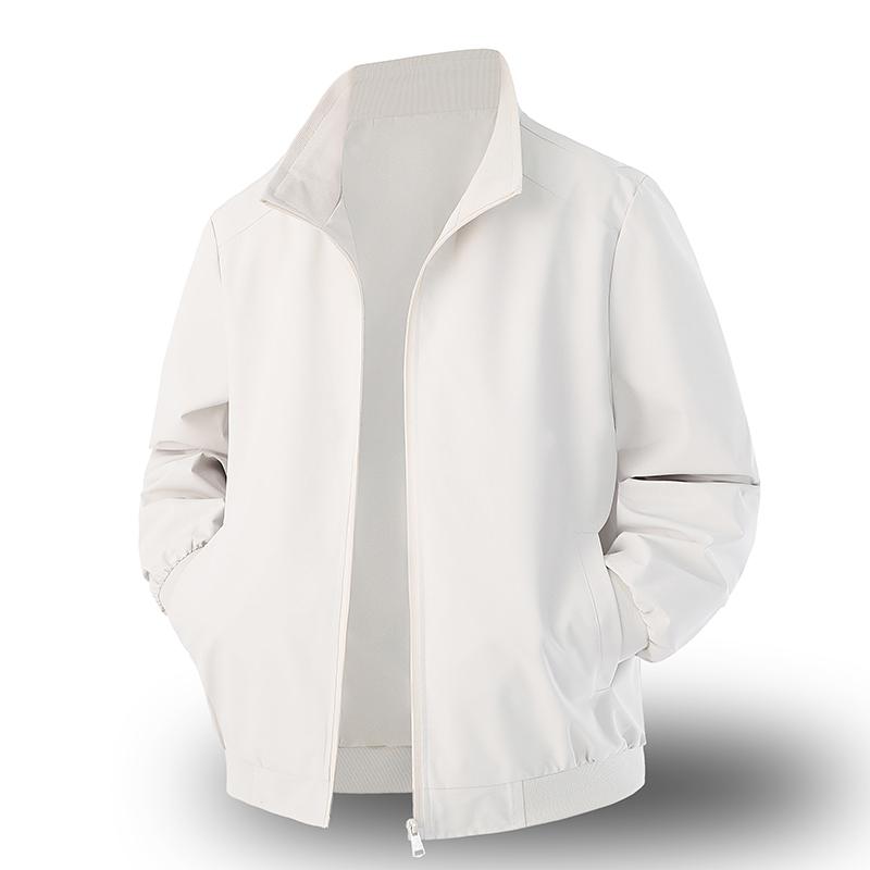 

Men s Classic Business Jacket Windbreaker Zipper Jacket Turn-Down Collar Autumn Man Formal Trench Coat Spring Men Clothing S бежевый