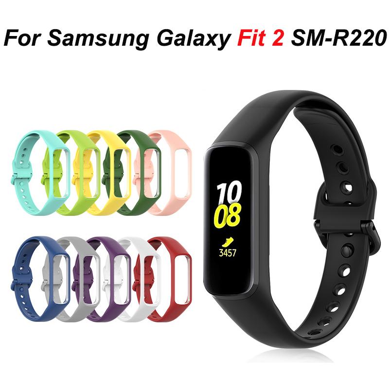Sport Silicone Strap For Samsung Galaxy Fit 2 SM-R220 band SmartWatch Replacement Bracelet correa For Galaxy Fit2 Accessories