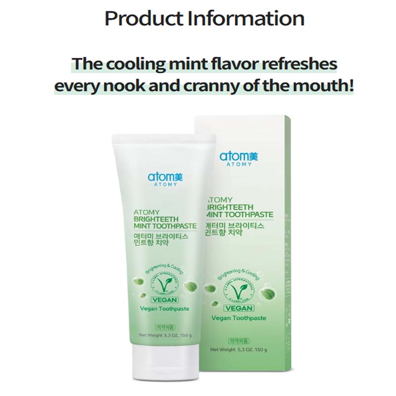 (3ea)Atomy Brighteeth Mint Toothpaste 150g