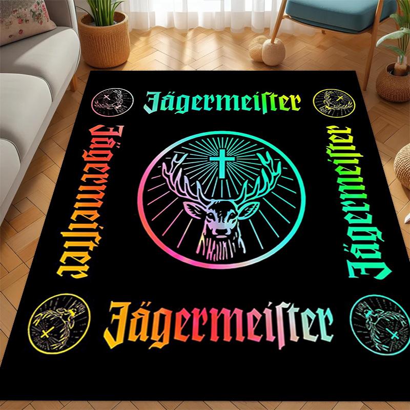 Jägermeister: Tappeto Audace Vivace Arredamento Casa Adatto a Tutte le Stagioni Cuscino per Sedia da Ufficio Arte Decorazione Stanza del Dormitorio