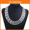 Fashion Geometric Metal Choker Necklace With Matte Finish For Men Women And