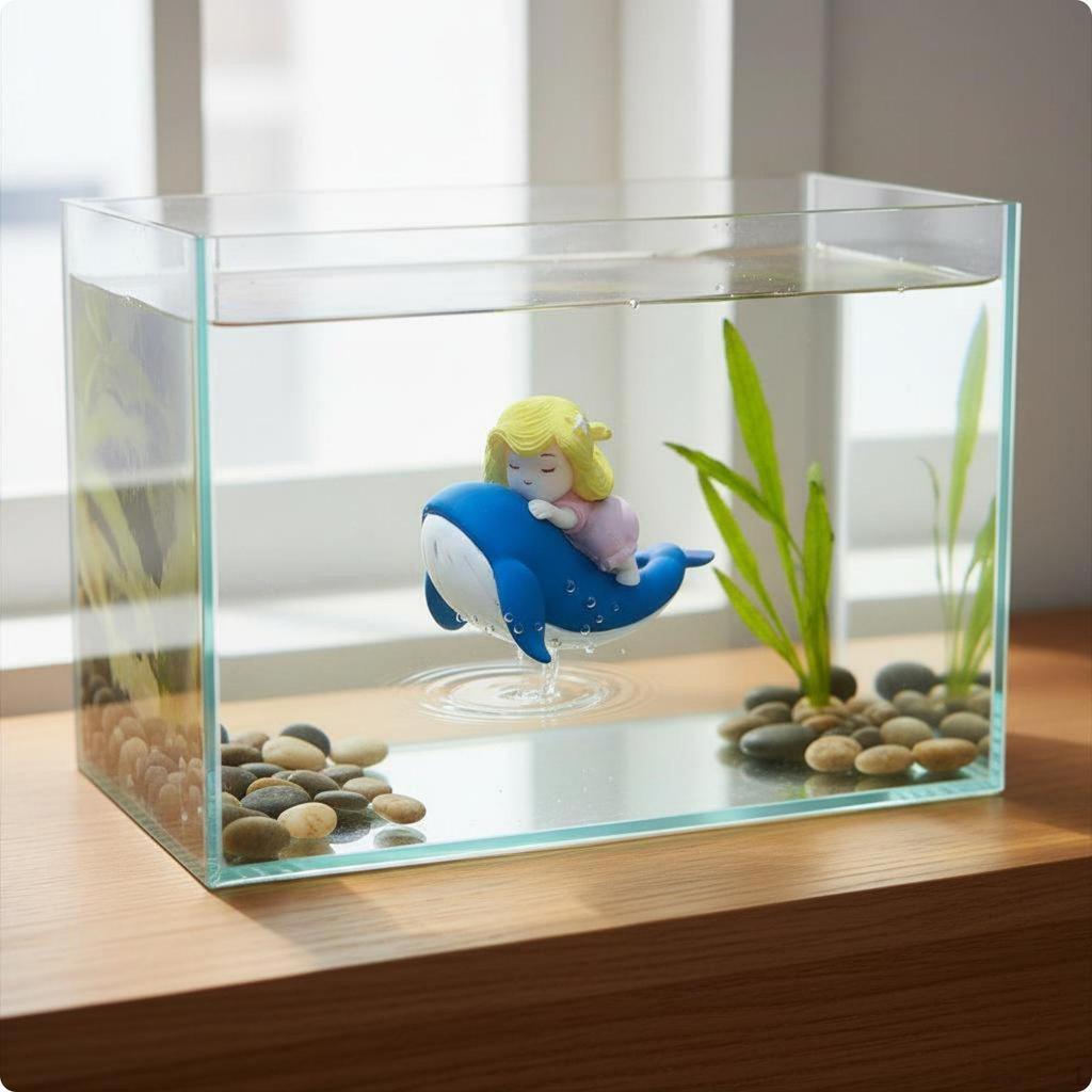 Diver Fish Tank Figurine Cute Cartoon Style Buoyant Aquarium Ornament Easy to Install