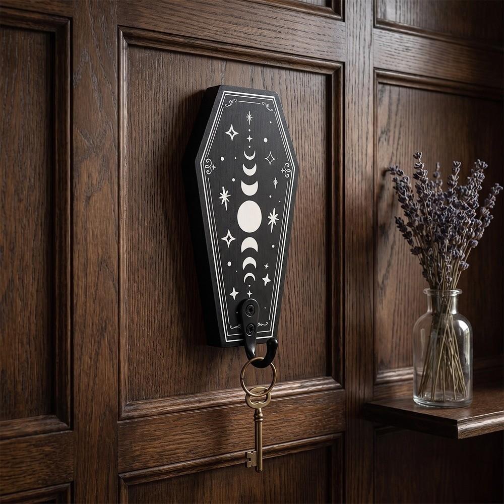 Wooden Wall Mounted Hook Star Moon Wall Hanging Hooks Characterful Key Holder  Hallway