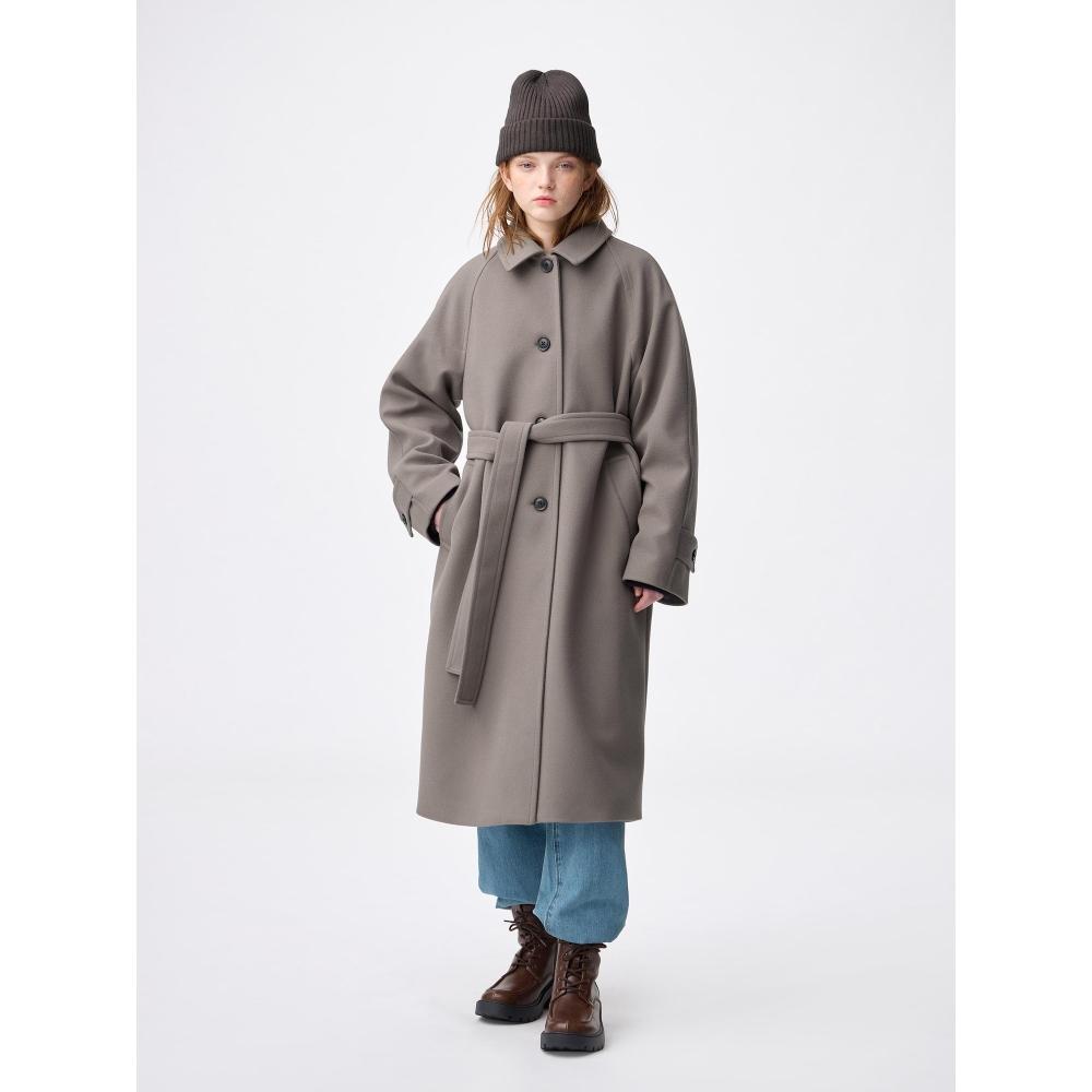 GU by Uniqlo Cozy Melton Balmacaan Coat  Standard Length 108.0 115.0cm 