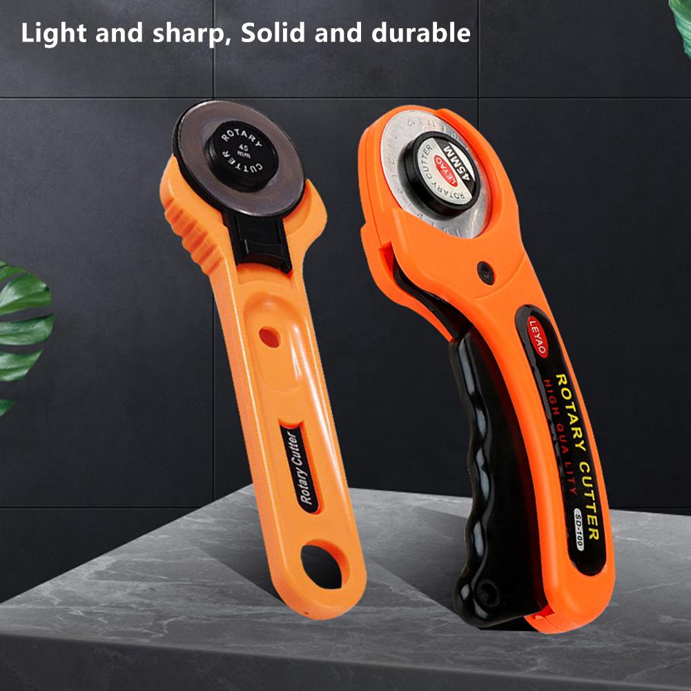 45mm Patchwork Roller Wheel Knife Cloth Cutting Knife Leather Paper Fabric Craft Fabrics Rotary Cutter DIY Sewing Accessories
