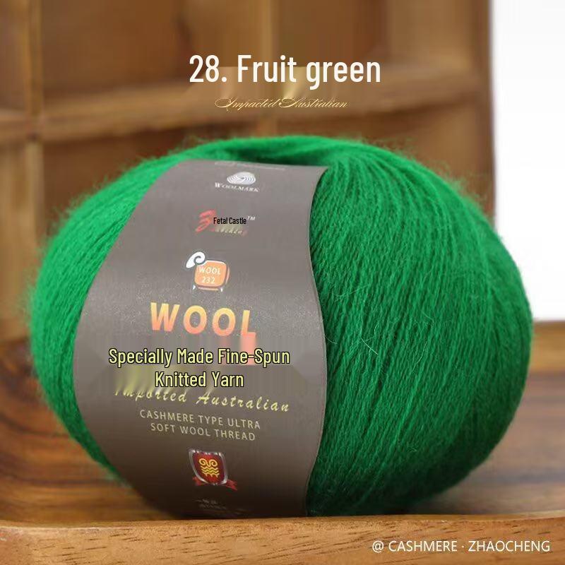 100% Cashmere 2-Ply Medium Fine Knitting Yarn for DIY Sweaters & Scarves