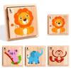 Early Childhood Wooden 3D Animal Puzzle & Cognition Board Toy