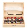 5pcs 15mm-35mm Adjustable Forstner Drill Bit Set Carbide Tip Hex Shank Wood Reaming Drill Bit Limit Stop Design