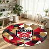 Fulham Football Printed Round Crystal Velvet Rug Soft Non Slip Floor Carpet For Bedroom Holiday Gift