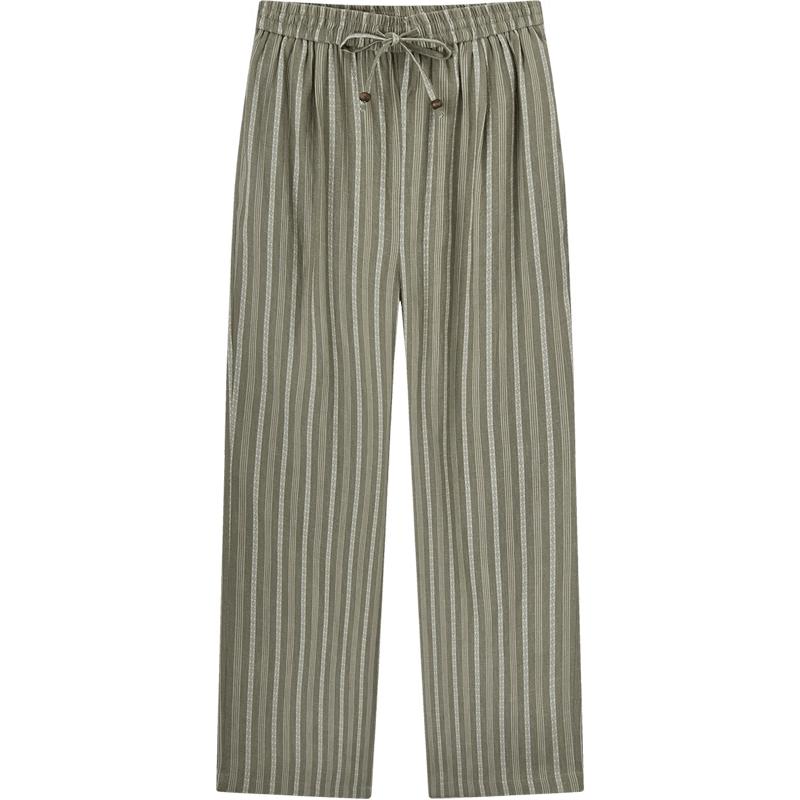EICHITOO Women s Striped Loose Wide-Leg Casual Pants S