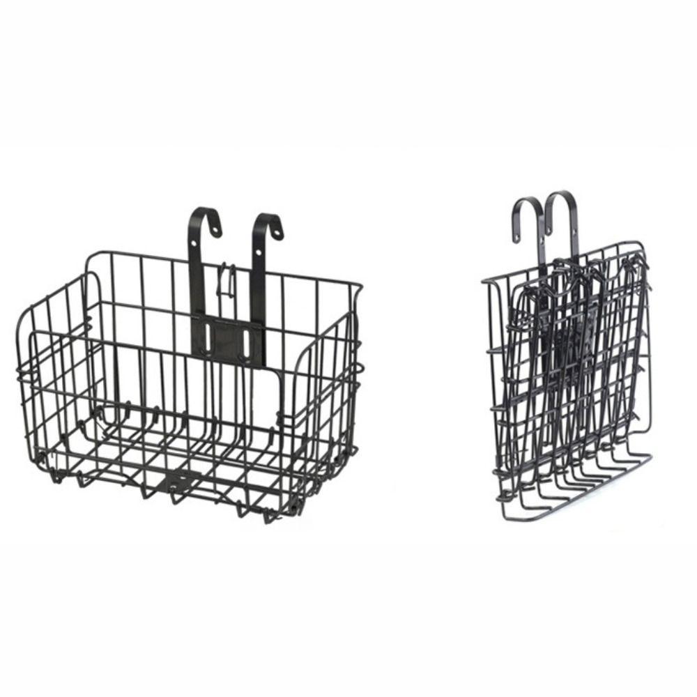 Black Bicycle Hanging Basket Foldable Bike Carrier Bag Bicycle Storage Basket  For Road Bicycles