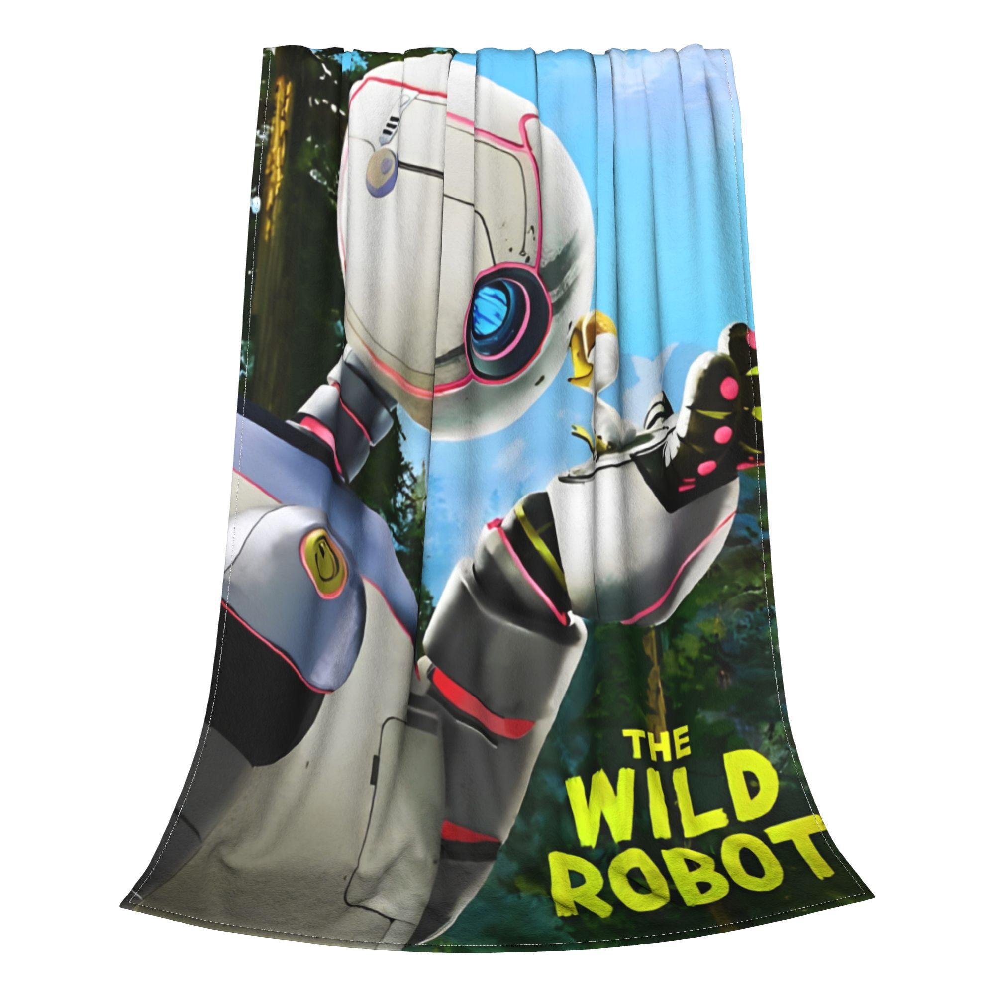 

The Wild Robots Blanket 2024 New Cartoon Fuzzy Throw Blankets Bedroom Sofa Decoration Soft Warm Breathable Rug Piece 30x40in