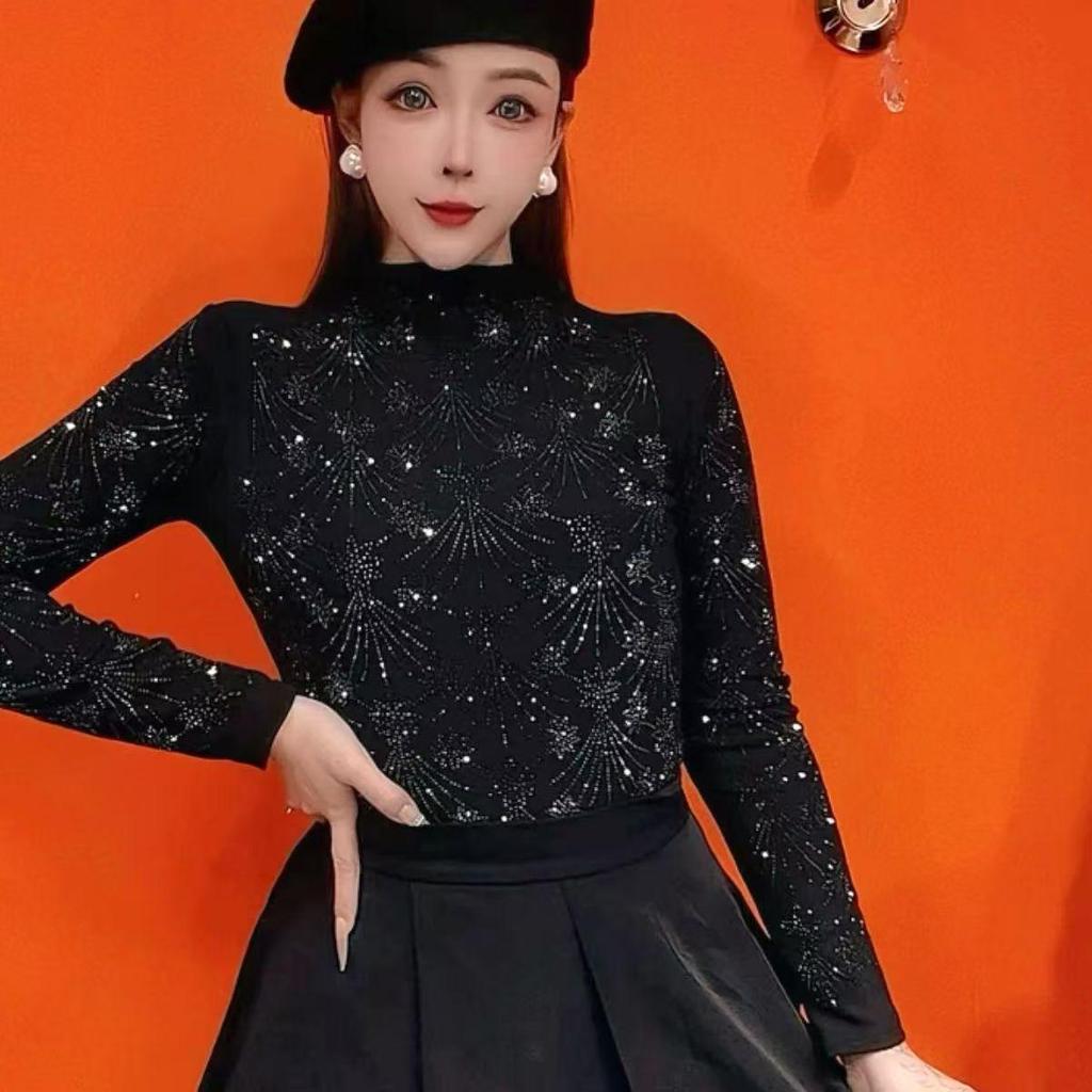 Starry River Slimming Elegant Long Sleeve Base Layer Top