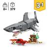 LEGO Creator 3-en-1 31381 Le Redoutable Requin et le Coffre au Trésor - Jouet dès 8 ans