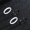 3mm Ceramic Wedding Band for Women Minimalist Black White Stackable Hypoallergenic Ring Gift