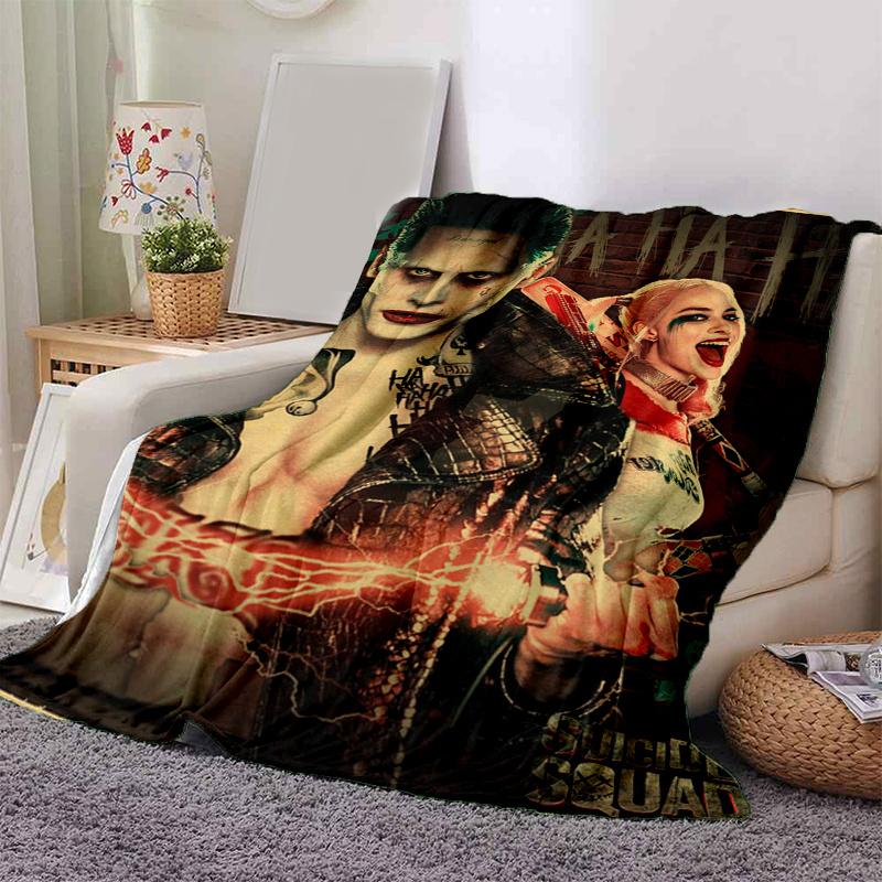 

Suicide Squad Joker & Harley Quinn Movie Poster PrintPrint Blanket, Soft Blanket For Sofa Office Bed And Travelling Daughter Birthday Gift e 130cm×150cm（50in×60in）