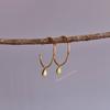 Natural Opal Earrings , 14k Gold Handmade Earrings For Women , Opal Statement Hoop Earrings Healing Gemstone Earrings , Unique Gifts Idea