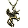 Horse Head Pendant Necklace Equestrian Cowboy Western Style Jewelry 45cm or 70cm long chain