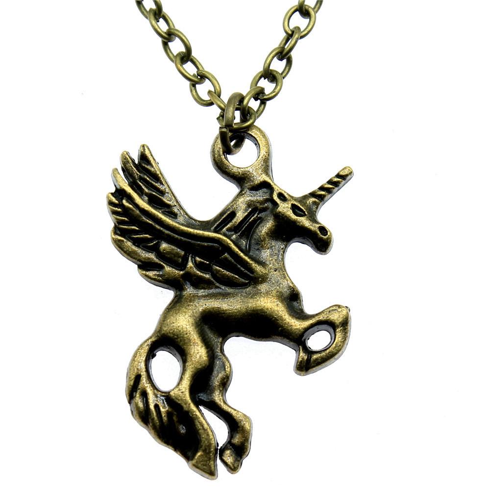Horse Head Pendant Necklace Equestrian Cowboy Western Style Jewelry 45cm or 70cm long chain
