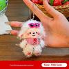 Plaid Lamb Plush Keychain Cute Cartoon Pendant Soft Touch Non-shedding for Bag Charm Daily Use Small Gift for Kids
