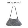 Neue Retro-High-End-Wildleder-Webtasche Pendler-Unterarm-Schulter-Tragetasche Modische tragbare Gemüsekorb-Tasche