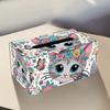 Wooden 5D Diamond Painting Tissue Holder Diamond Decorative Tissue Box DIY Diamond Tissue Box for Living Room Decor