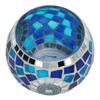 Tealight Candle Holder European Style Blue Ocean Theme Blue Green Reflected Light Glass Candle