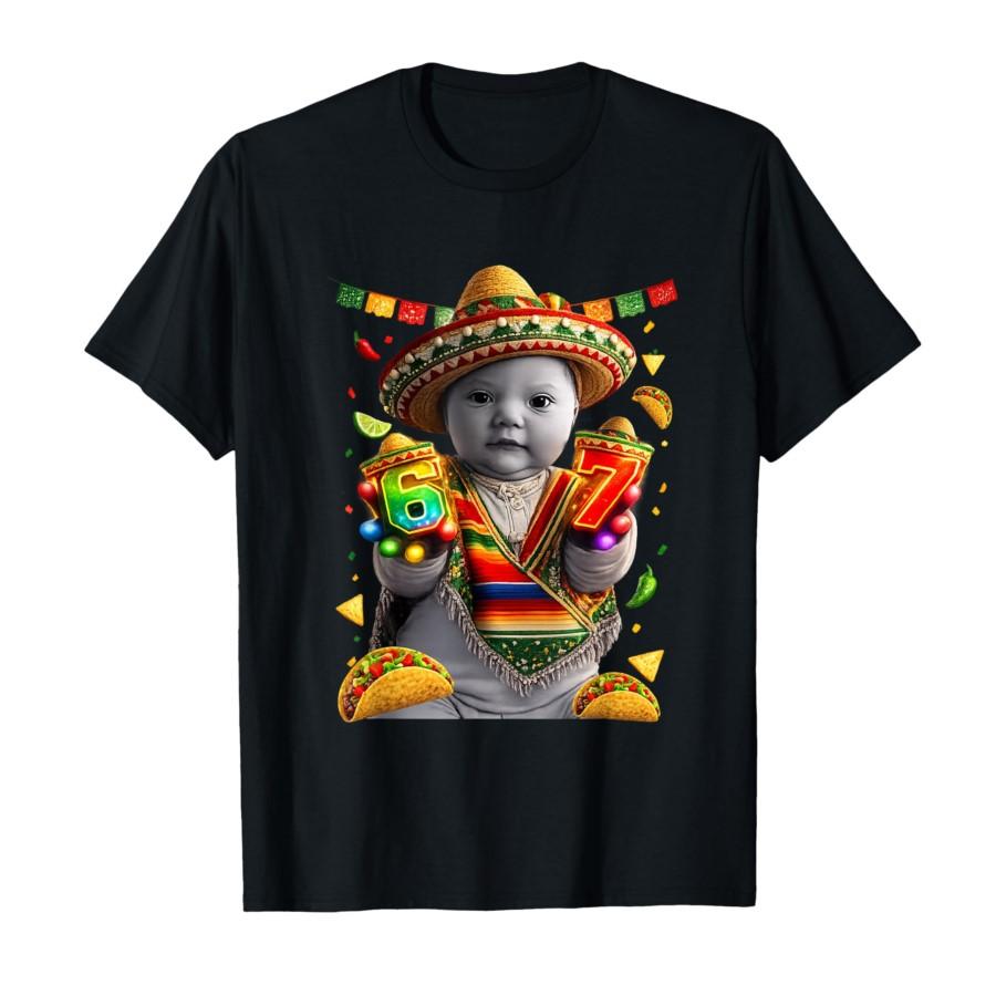 

Ai Baby Gloves Led 67 Six Seven Cinco Mayo Brainrot Meme T-shirt For Men Women 100% Cotton T Shirts Short Sleeve Tops 0318-1 ... S разноцветный