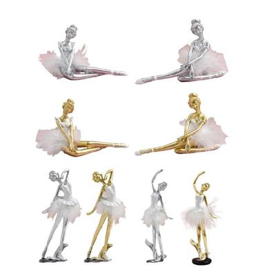 Elegant Ballet Dancer Resins Sculpture Ballerinas Figuine Dancing Girl Statue Ornament for Adding Elegances To Any Room