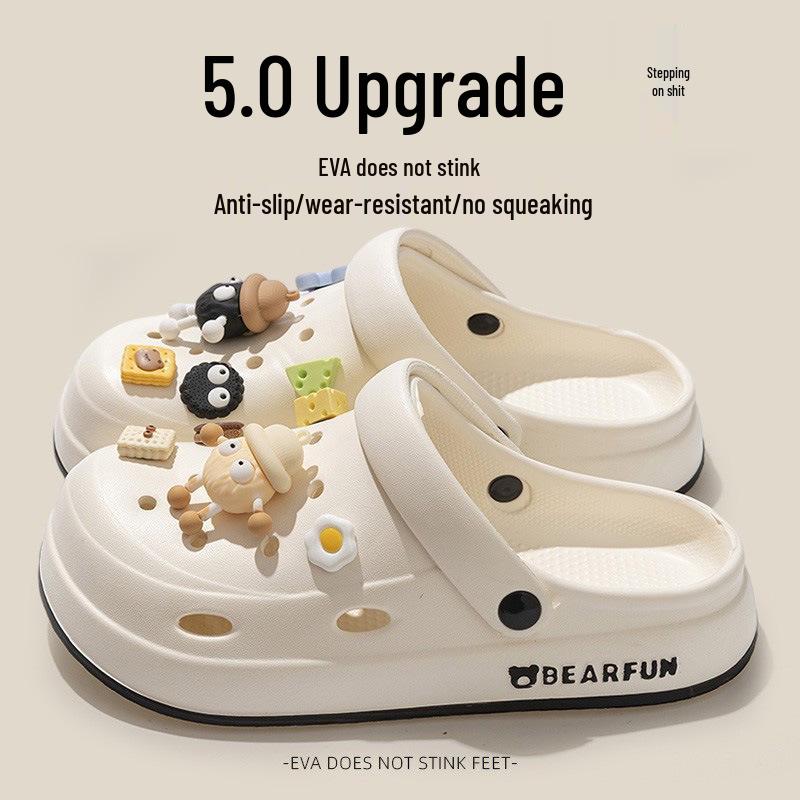 Dámské letní sandály EVA s tlustou podrážkou pro rok 2024 - Protiskluzové plážové pantofle odolné proti zápachu