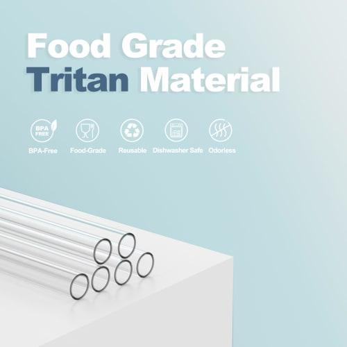 REAPEX Stanley Replacement Straws for 30/40 oz. Stanley Reusable Tumblers, 30cm, Tritan, BPA-Free & Food-Grade Plastic, Set of 6 Clear Plastic Long St