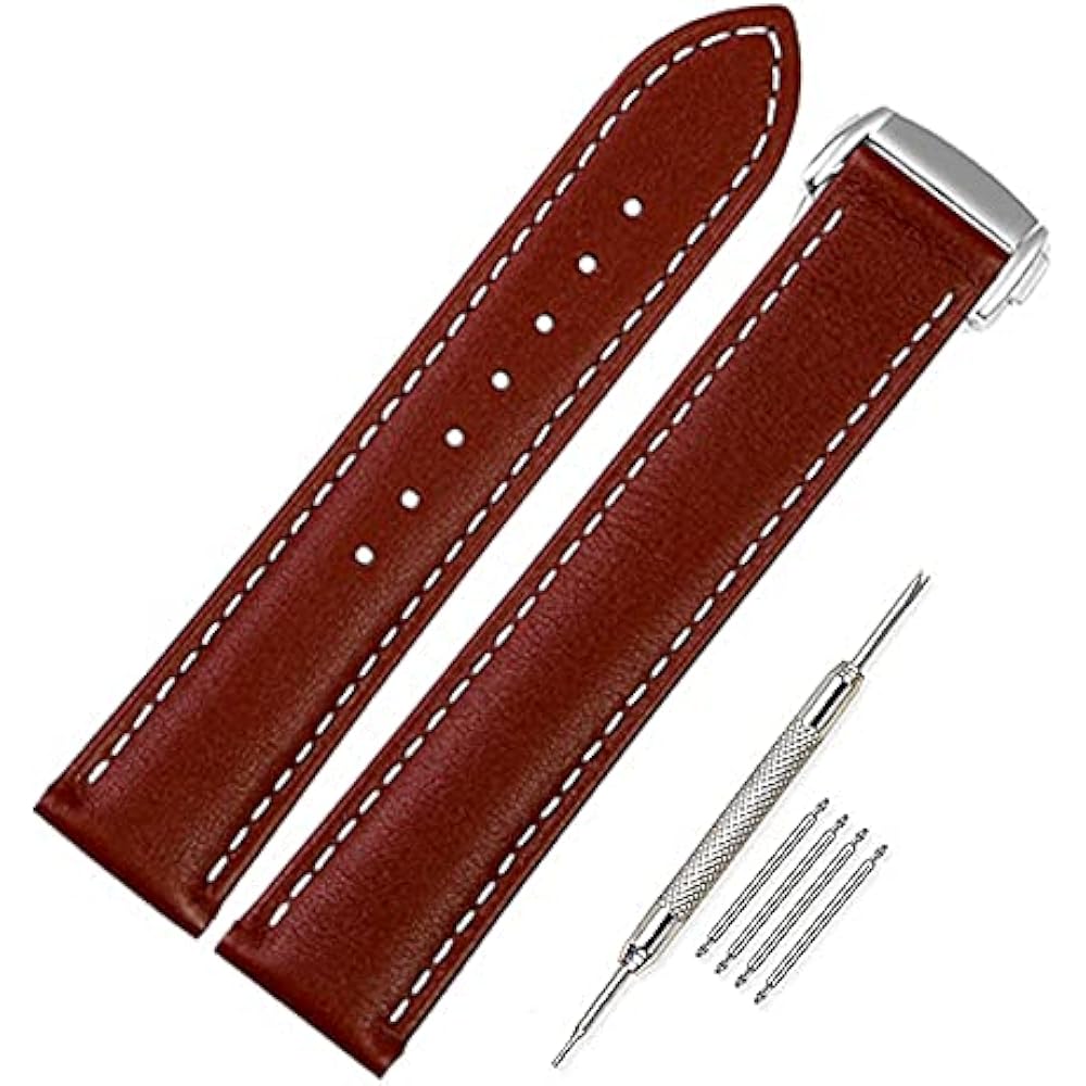 

[Nywing] Watch Band Omega Strap Omega 19mm 20mm 21mm 22mm D Buckle Genuine Leather Crocodile Patt...